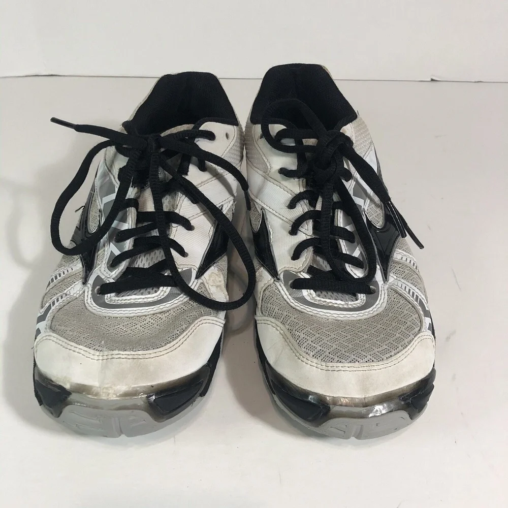 Mizuno Wave Supersonic Women's Size 8 Shoes White/Black Volleyball V1GC184008 - Picture 2 of 9